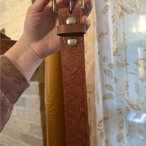 USA Tooled Leather Belt